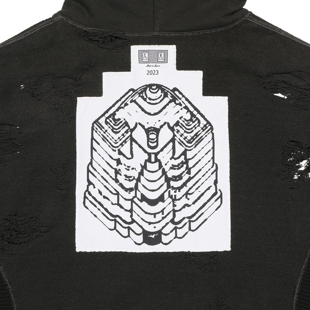 C.E Plague Wide Rib Cut Zip Hoody-