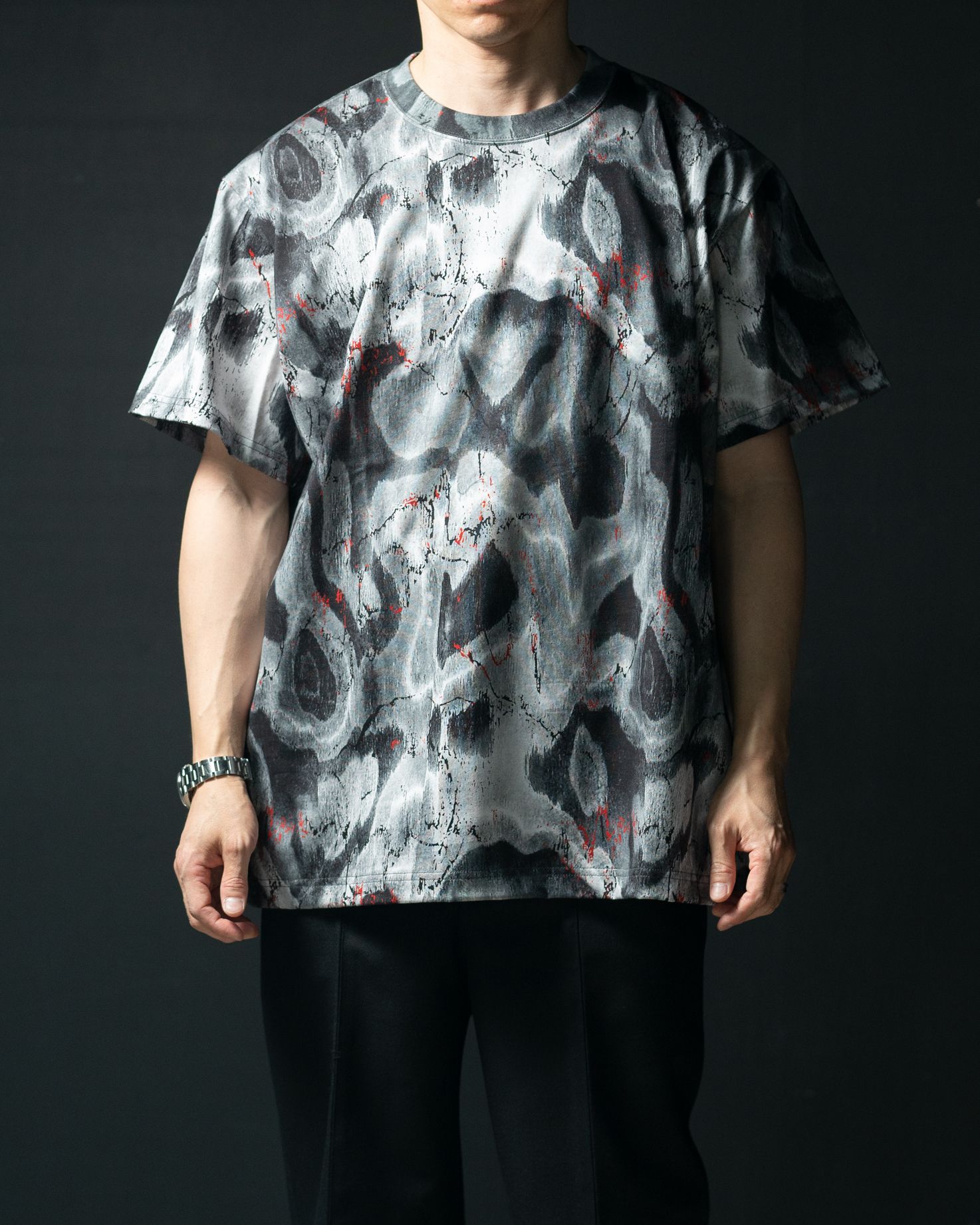 JOHNLAWRENCESULLIVAN - 【ラスト1点（XL）】PRINTED JERSEY OVERSIZED