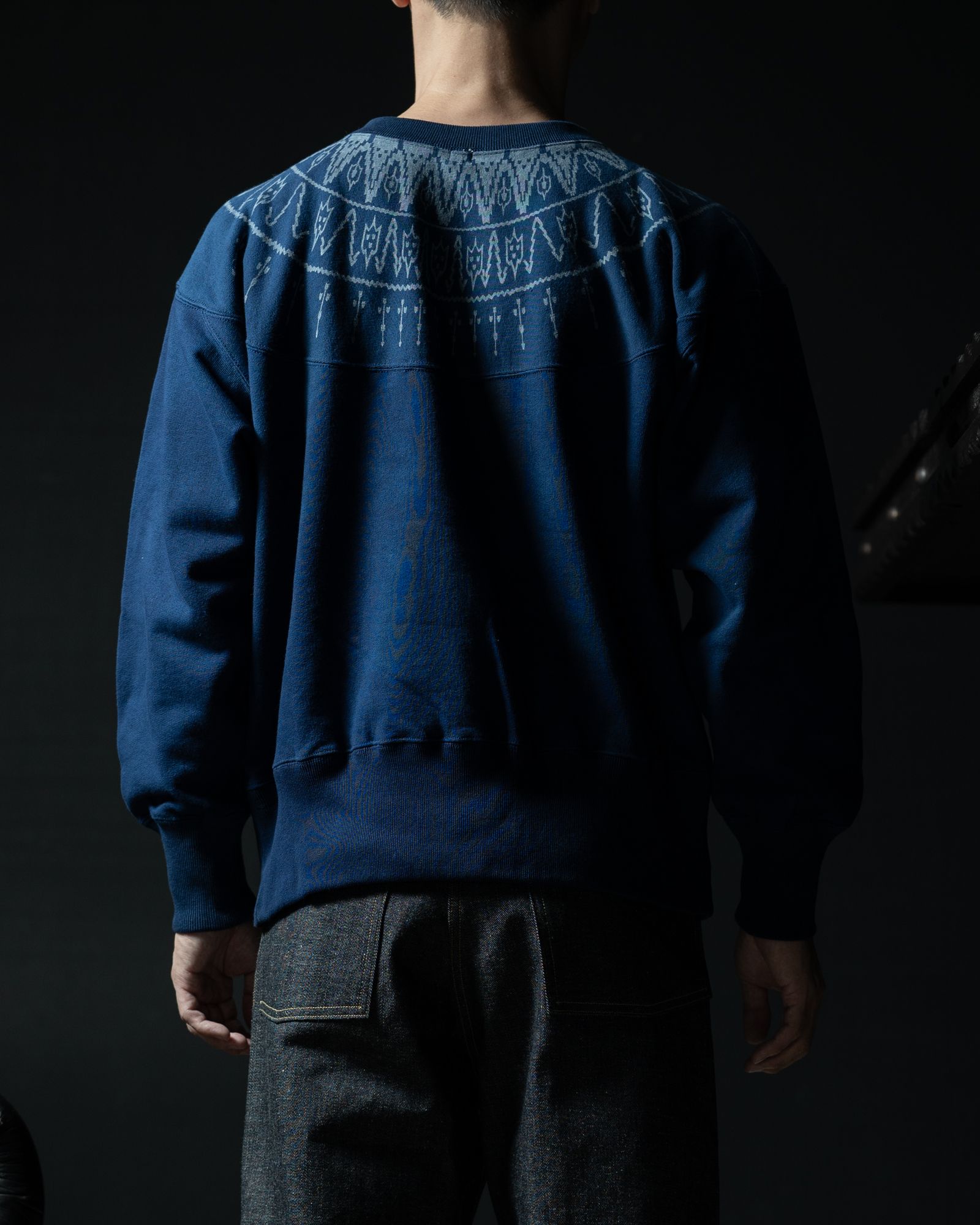 Lot. 624 NORDIC PATTERN SWEATSHIRT INDIGO - TAIGA TAKAHASHI