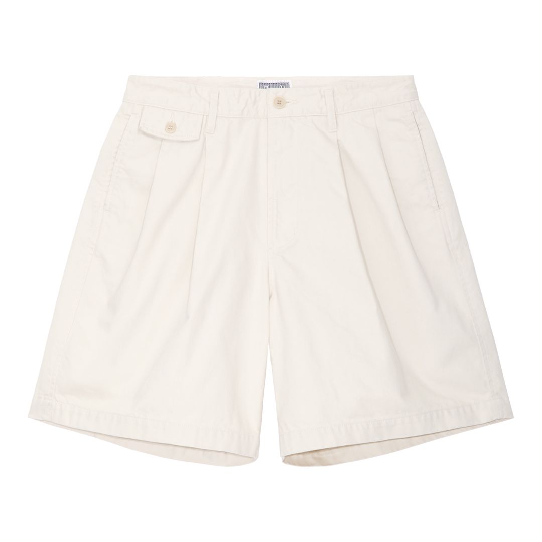 Two Tuck Shorts Beige