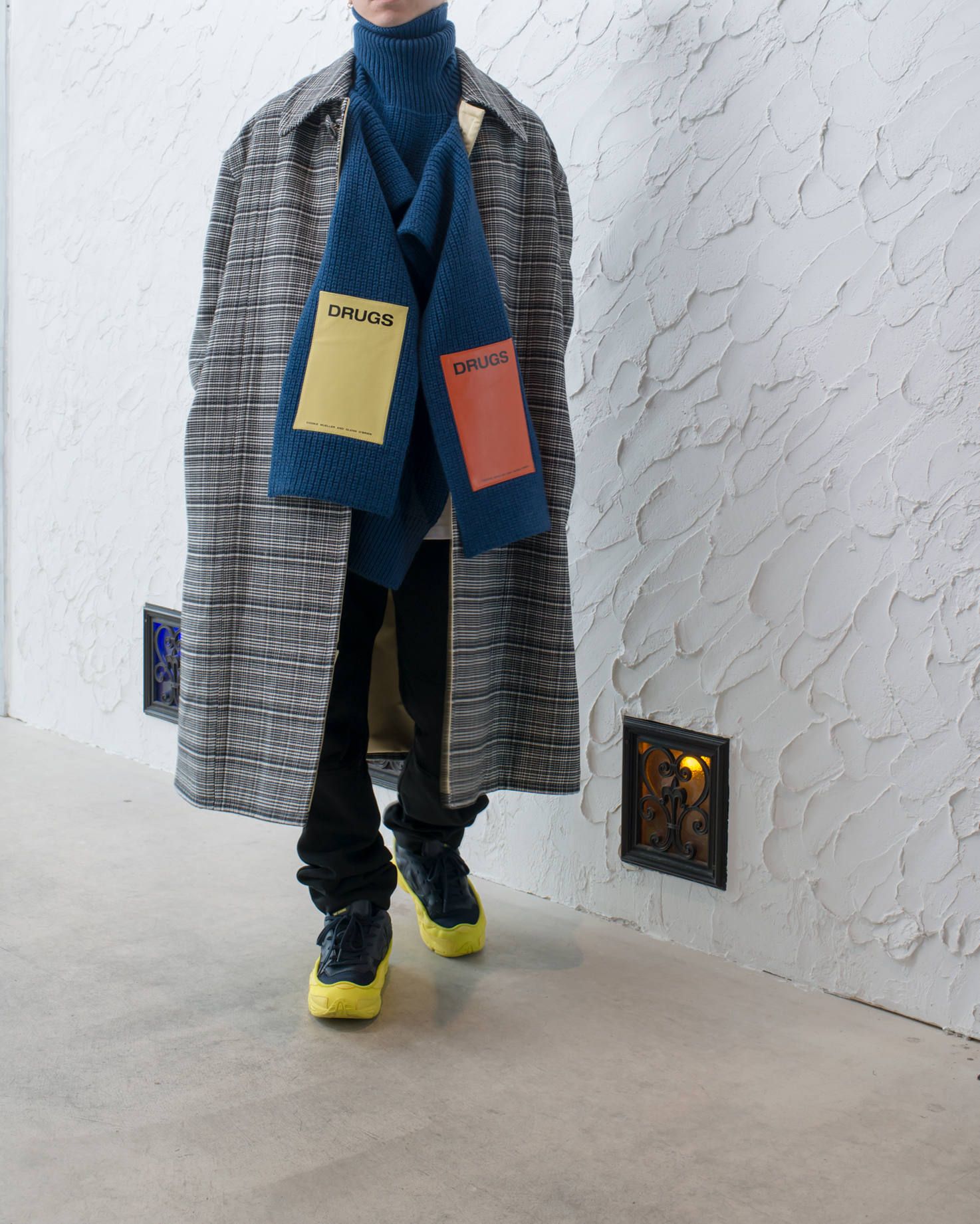 絶妙 raf RAF Panel simons SINGLE Sweater PANEL PATCH SIMONS