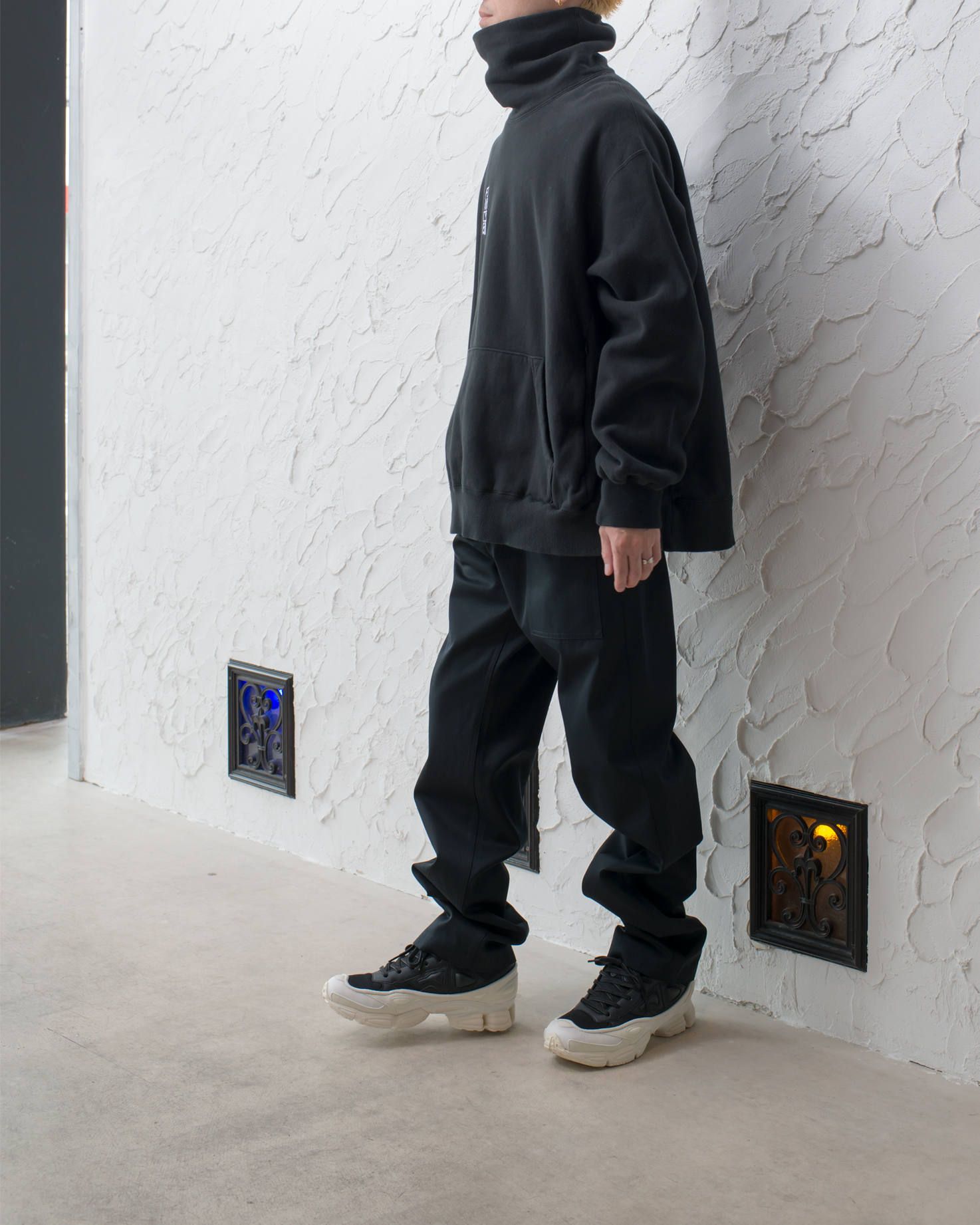 FACETASM High Neck Sweat Shirt Black | 791 | ALTERFATE