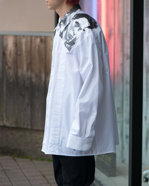 ラフ シモンズ(Raf Simons) メンズ 19SS Cropped shirt プリント ｜その他