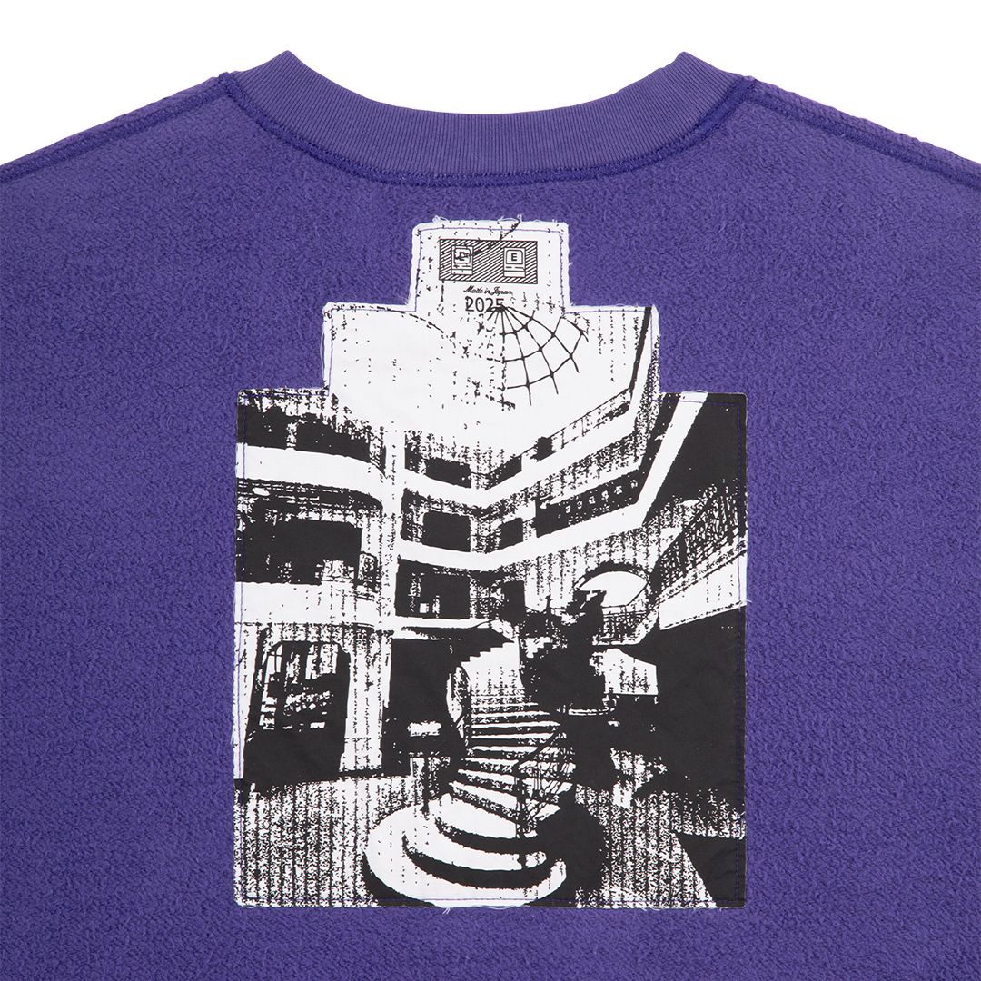 Solid Loose Crew Neck Purple
