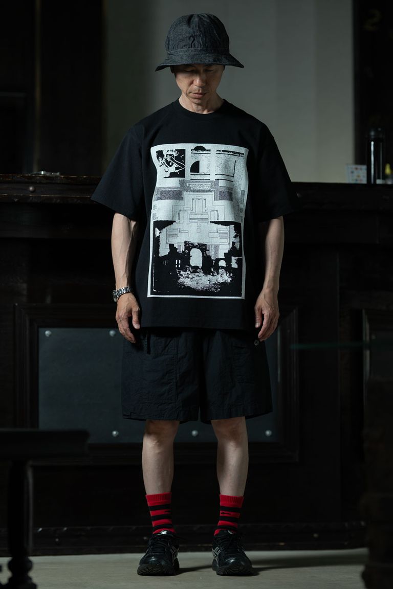Field Khaki Balance — amachi. Field Work Shorts × C.E MD Caveat Aedificator T Black