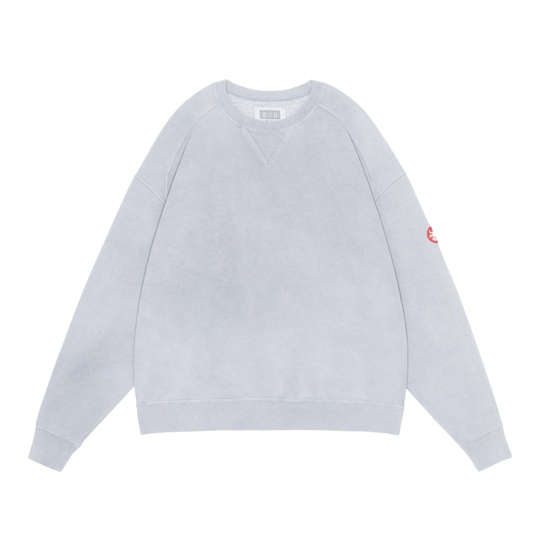 Overdye Panel Shoulder Crew Neck Grey