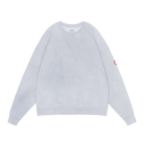 Overdye Panel Shoulder Crew Neck Grey