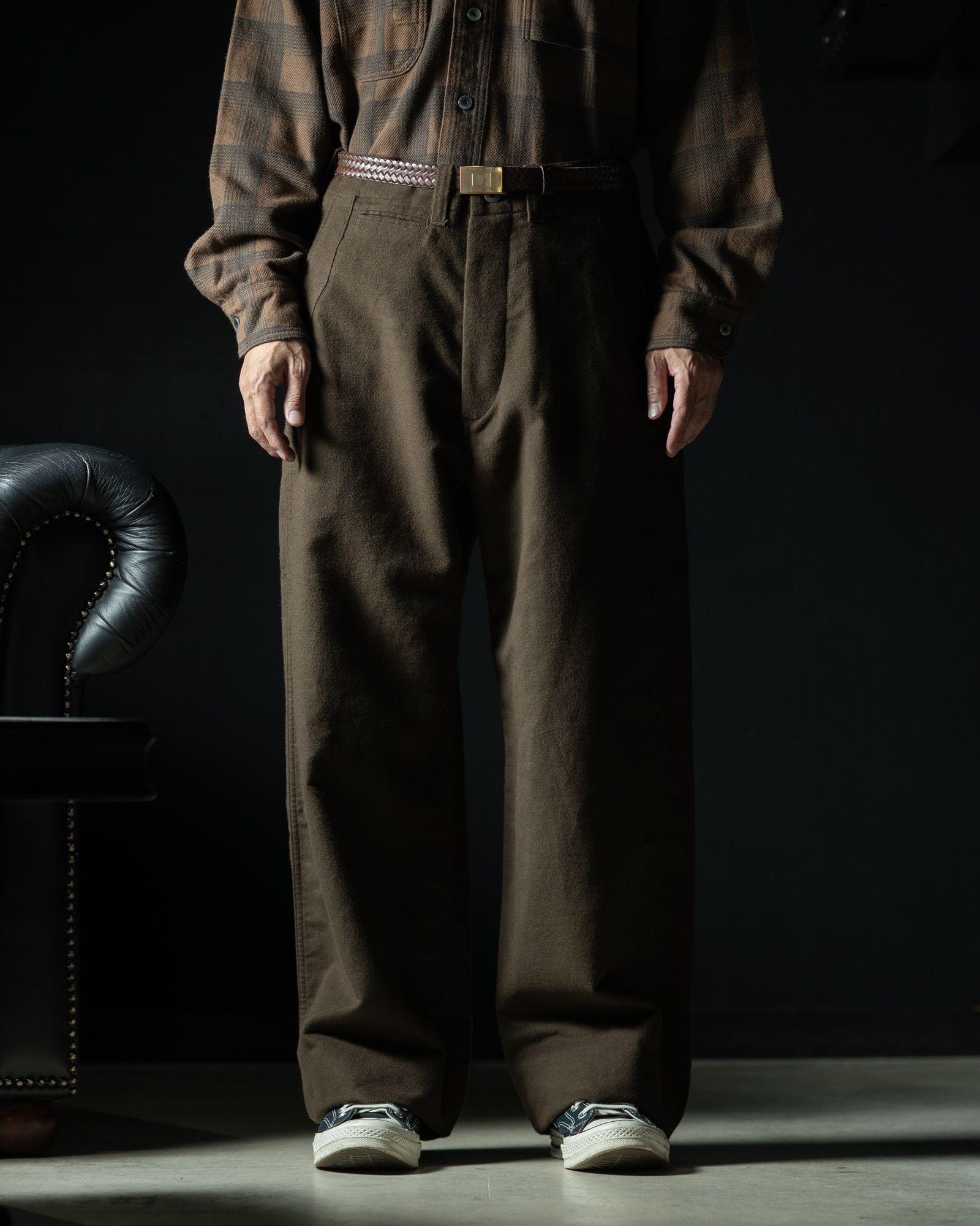 LOT.202 ENGINEER TROUSERS DARK BROWN - TAIGA TAKAHASHI
