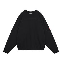 Cotton Track Crew Neck Black