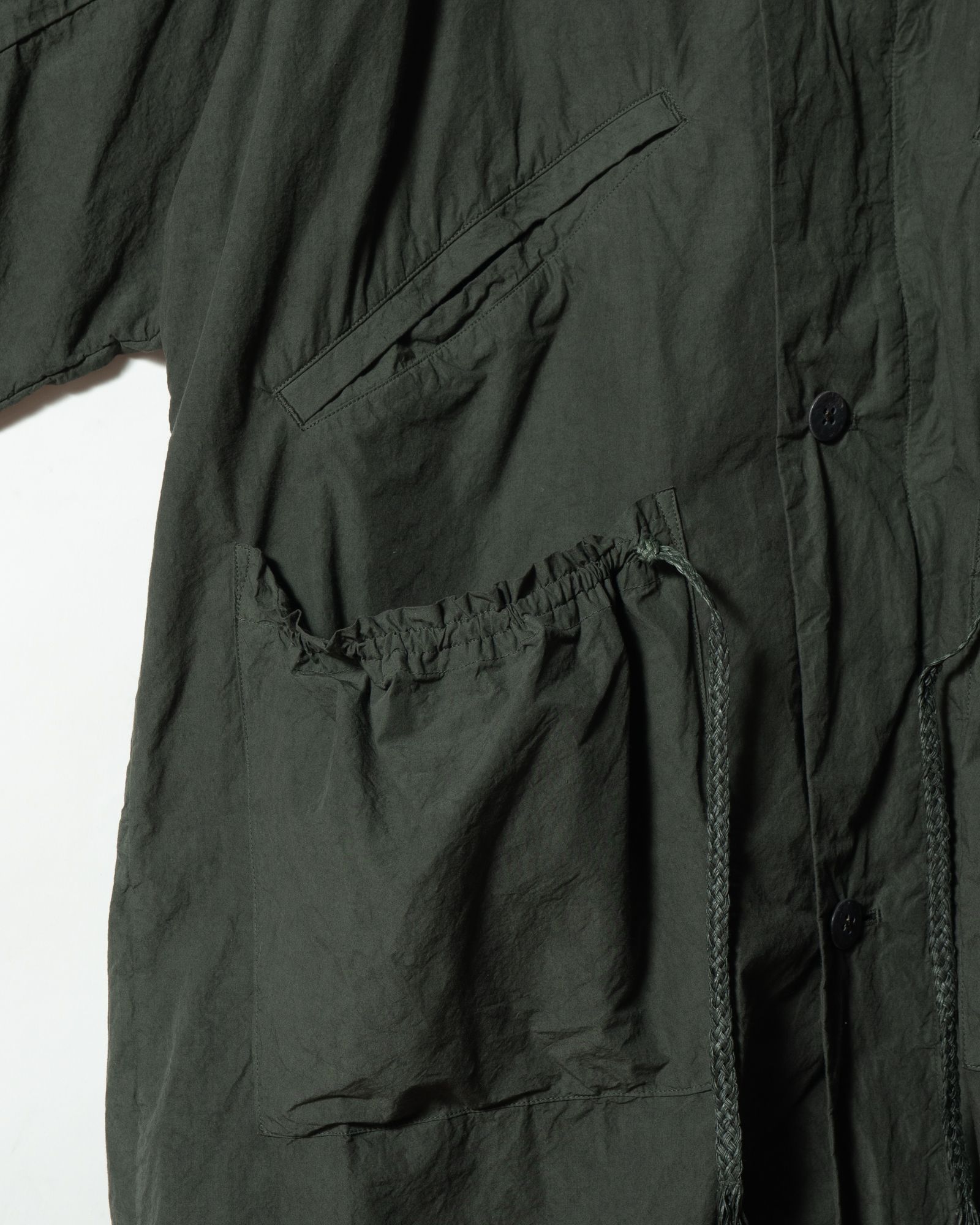 Fabric Forming Field Coat Green Gray