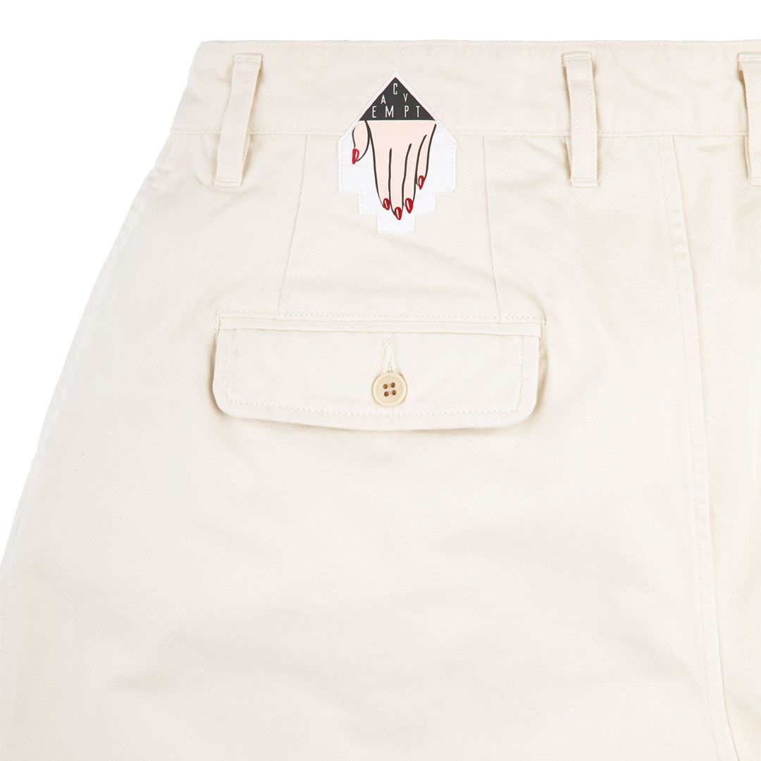 Two Tuck Shorts Beige