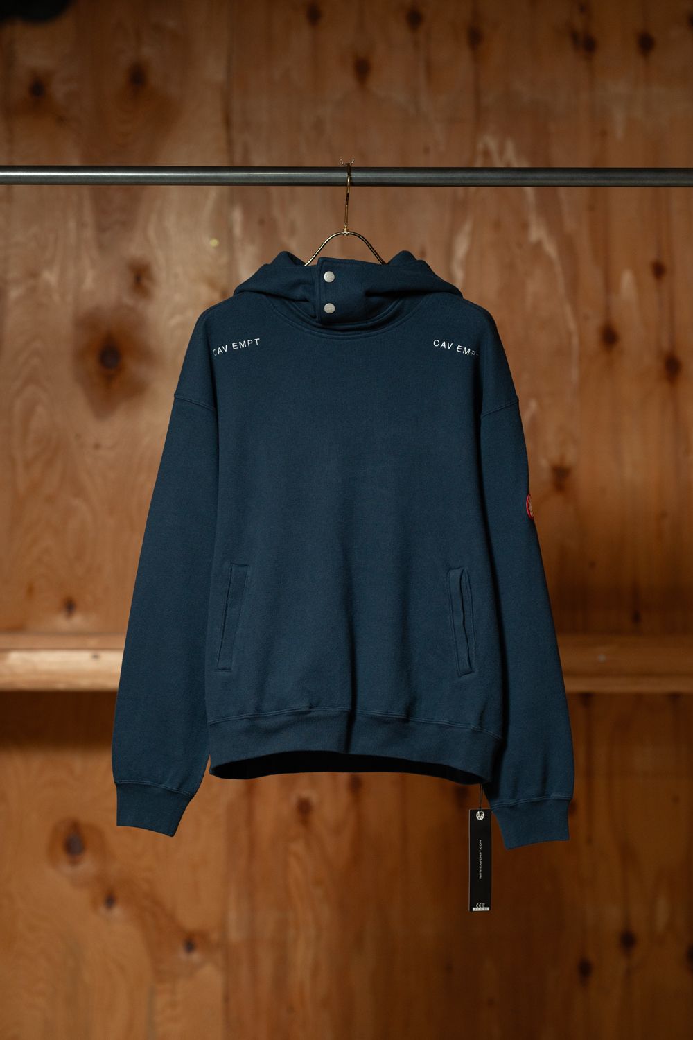 C.E Neck Snap DBL Knit Hoody