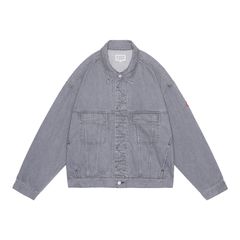Washed Black Denim Trucker Jacket