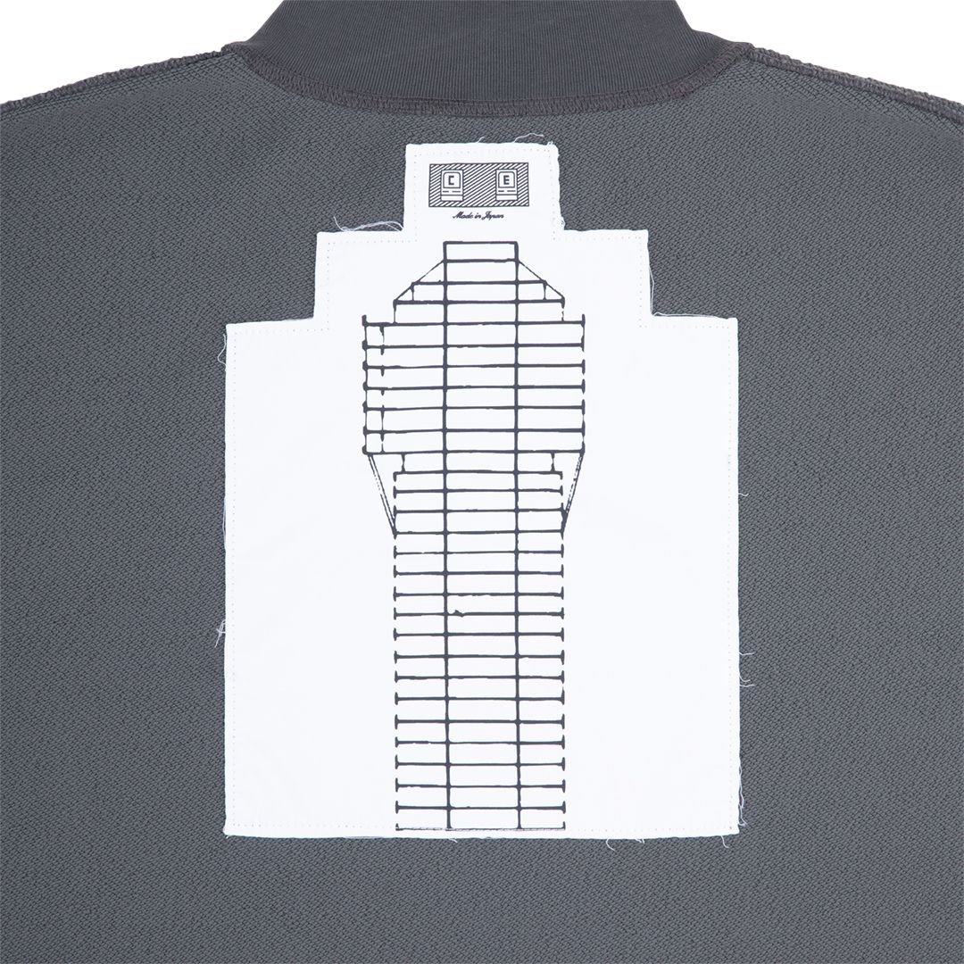 PE Jersey Short Sleeve Half Zip Charcoal