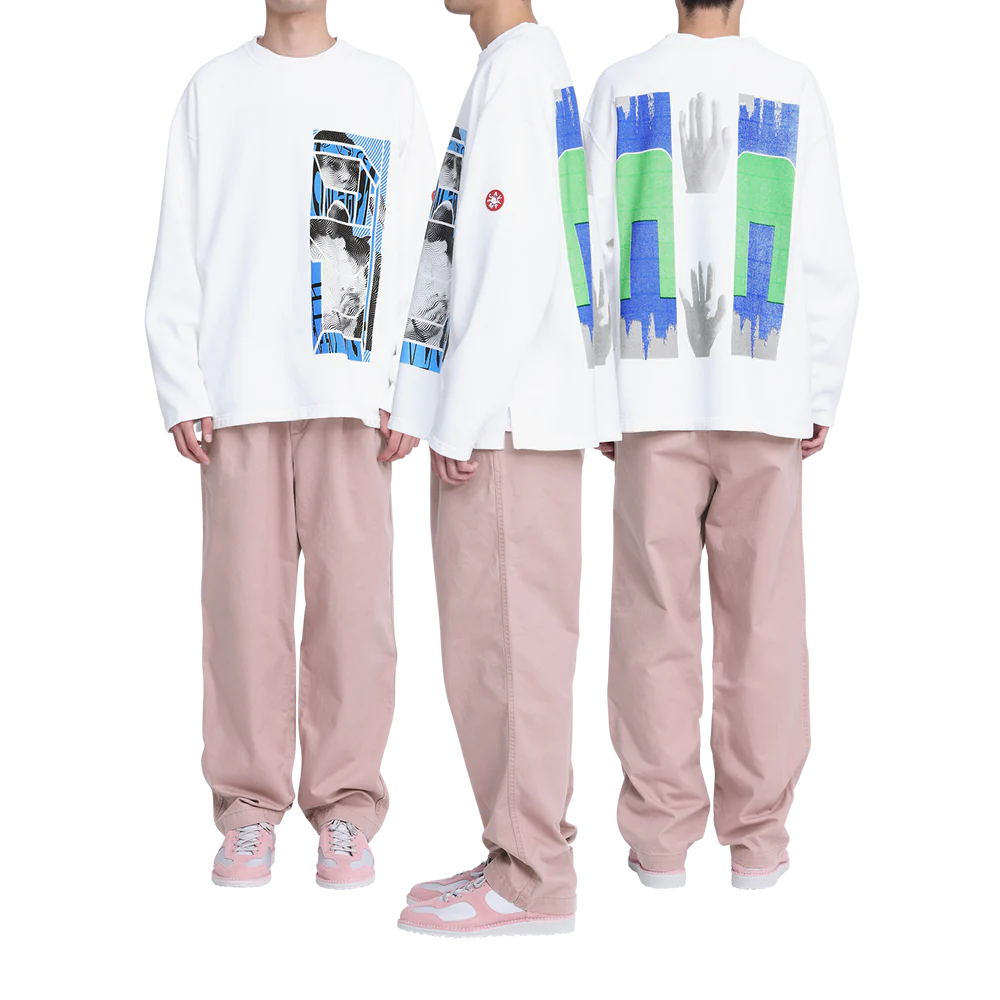 Washed ⋂Hand⋂ Long Sleeve