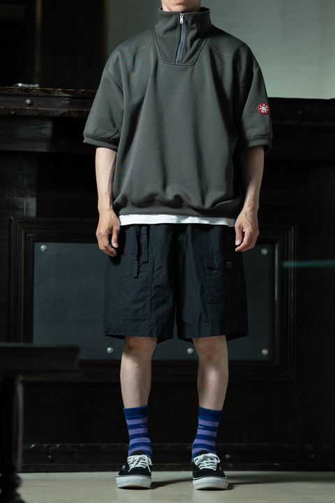 Jersey × Field Work — C.E PE Jersey Half Zip × amachi. Field Work Shorts、ストリートとクラフトを橋渡しするショーツスタイル