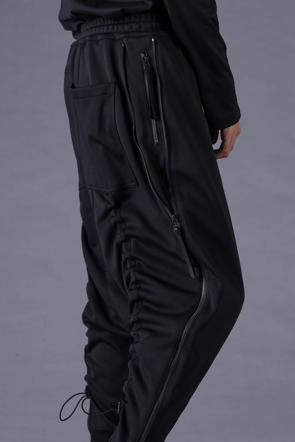 《2027SS先行予約分》Zip-Line Track Sarrouel Pants"Black" / ジップライン トラックサルエルパンツ"ブラック"