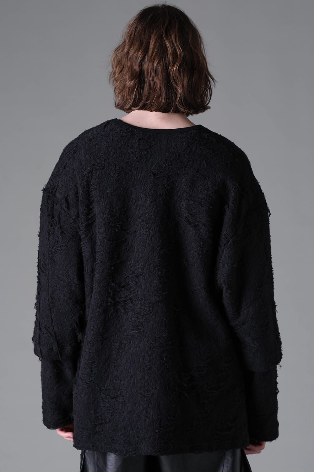 《2026AW先行予約》Layerd Over Sized Pullover"Black" / レイヤードオーバーサイズプルオーバー"ブラック"