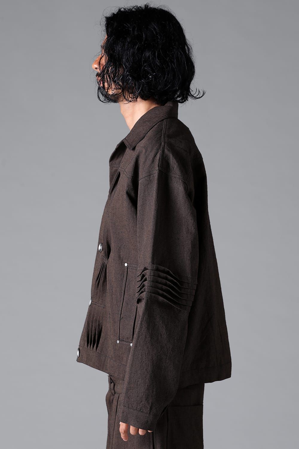《2026SS先行予約》Pin Tuck Blouson"Macassar" / ピンタックブルゾン"マカサー"