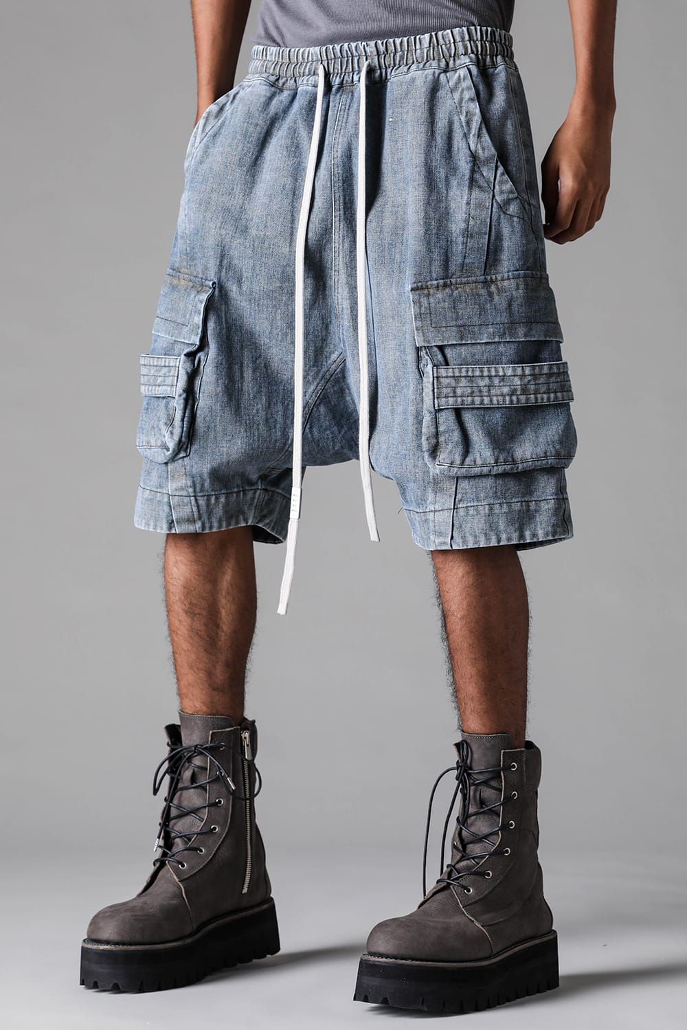 《2027SS先行予約》Denim Cargo Shorts"Blue" / デニムカーゴショーツ"ブルー"