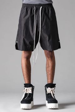 《2027SS先行予約》Cotton Nylon Side Slit Shorts"Black" / コットンナイロンサイドスリットショーツ"ブラック"