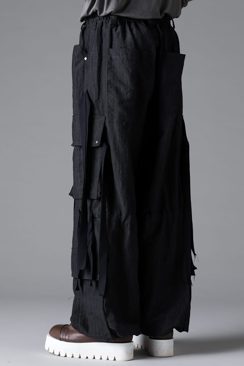 《2026SS先行予約》Cargo Wide With Hangingstraps Pants"Black / Stone /Khaki /D.Grey / ST×GY" / カーゴワイドウィズハンギングストラップパンツ"ブラック/ストーン/カーキ/ダークグレー/ストライプ×ダークグレー"