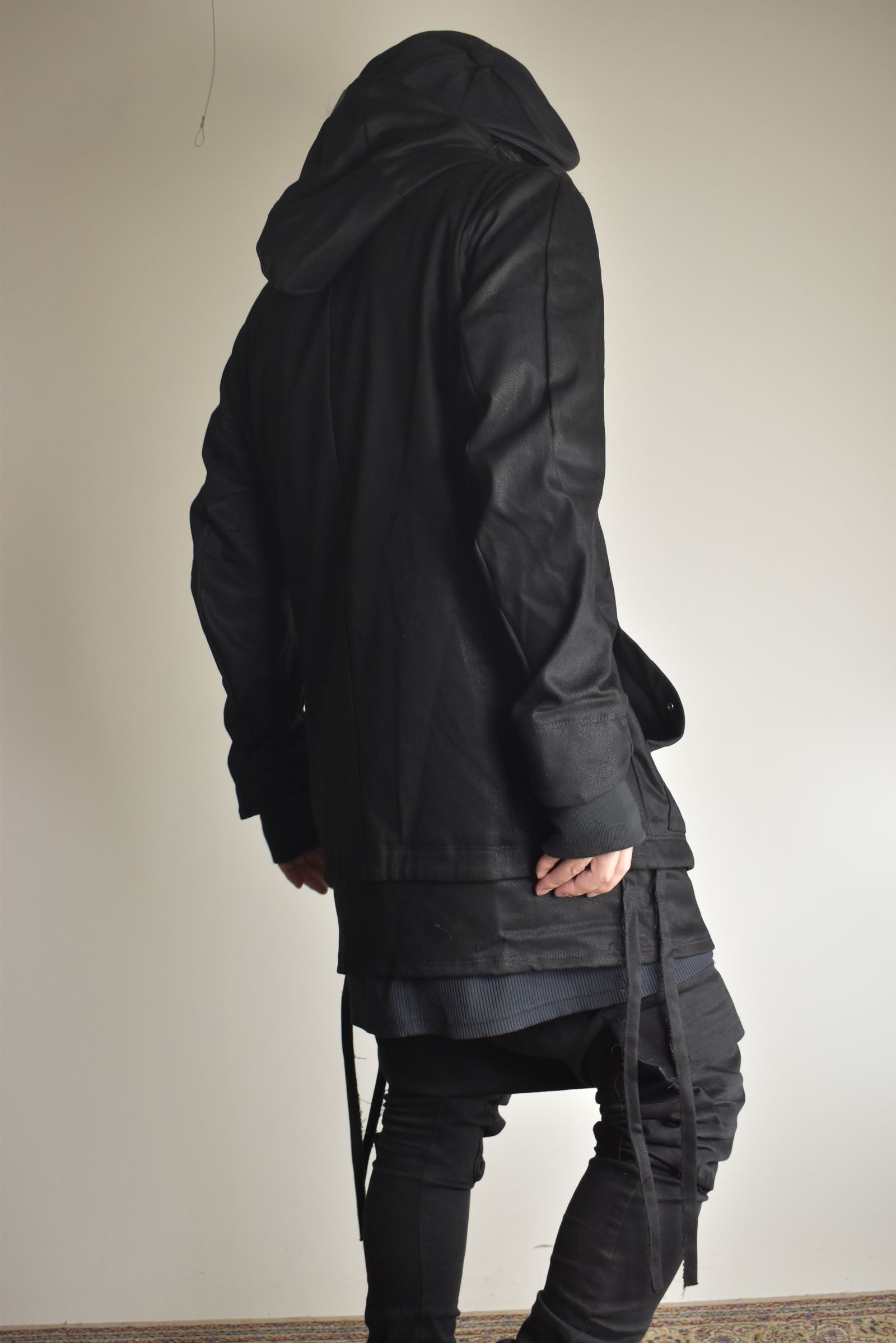 Bonding  Hoodie Denim Blouson"Black" / ボンディングフーデッドデニムブルゾン"ブラック"