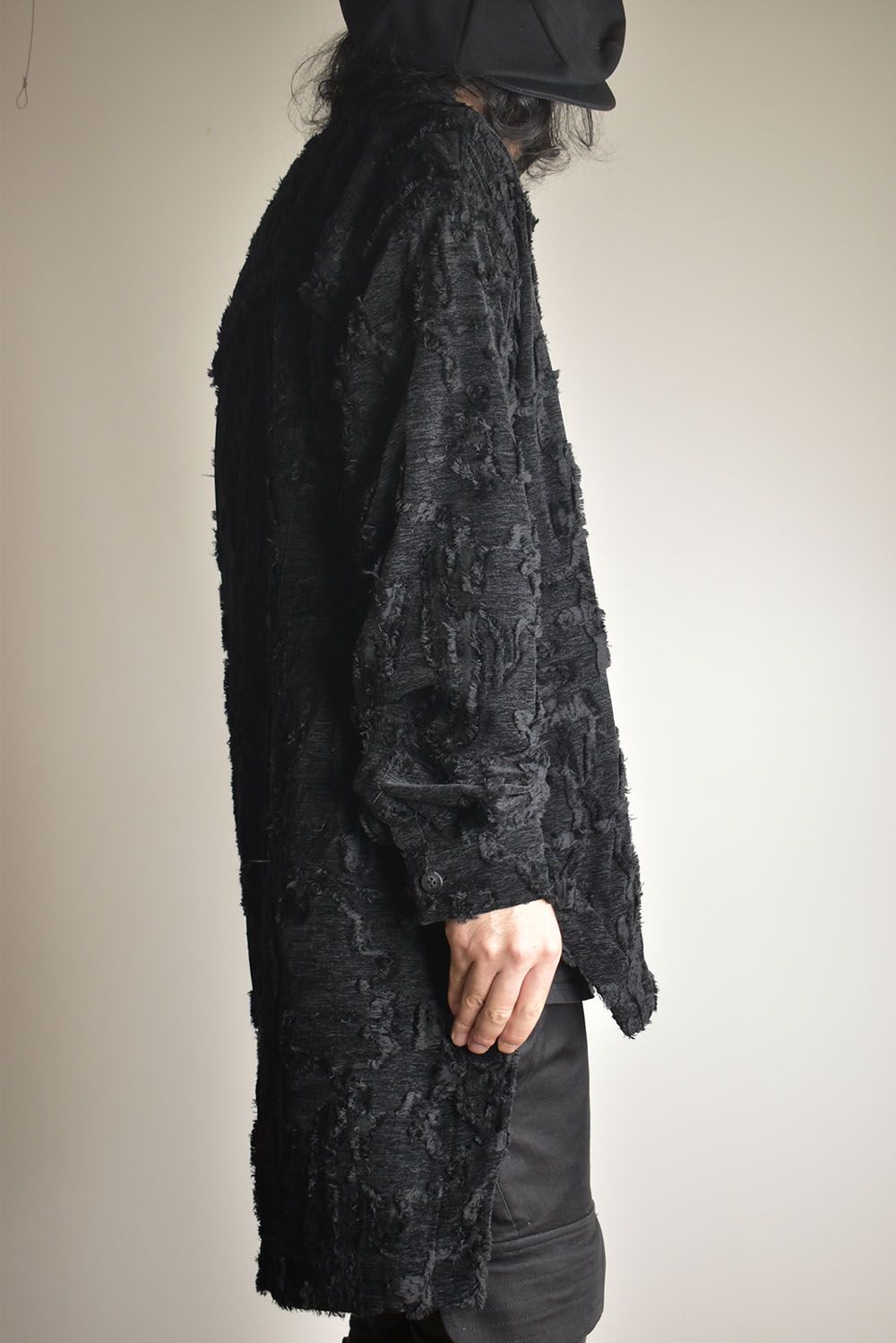 Jacguard Long Shirts"Black"/ジャガードロングシャツ"ブラック"