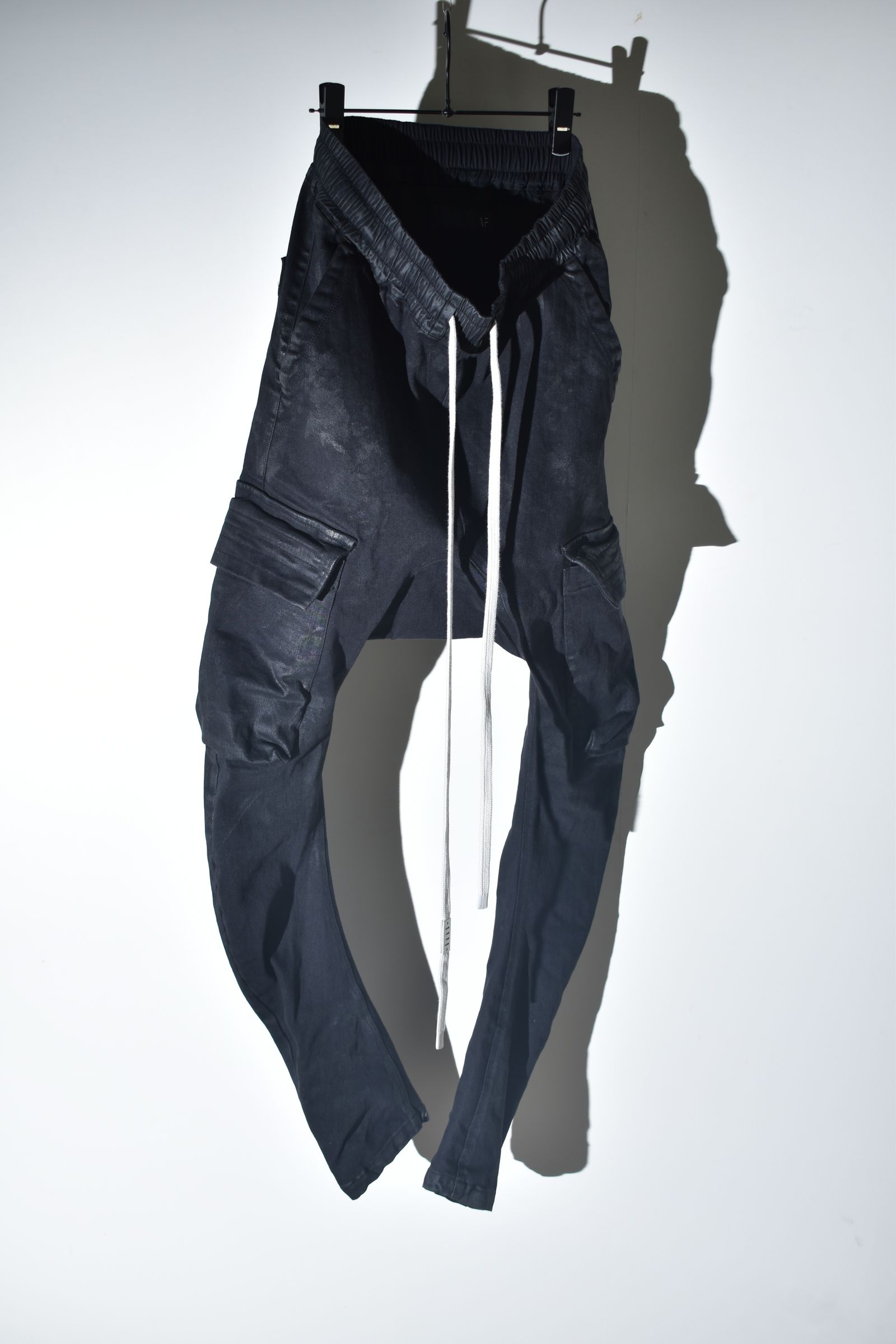 Coating Cargo Saroel Skinny"Black" / コーティングサルエルカーゴスキニー"ブラック"