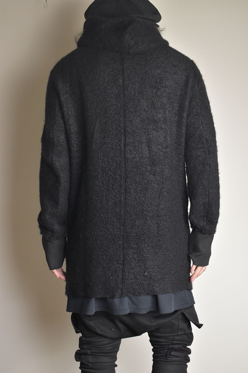 Mohair Knit Zip Hoodie "Black" / モヘアニットジップフーディ"ブラック"