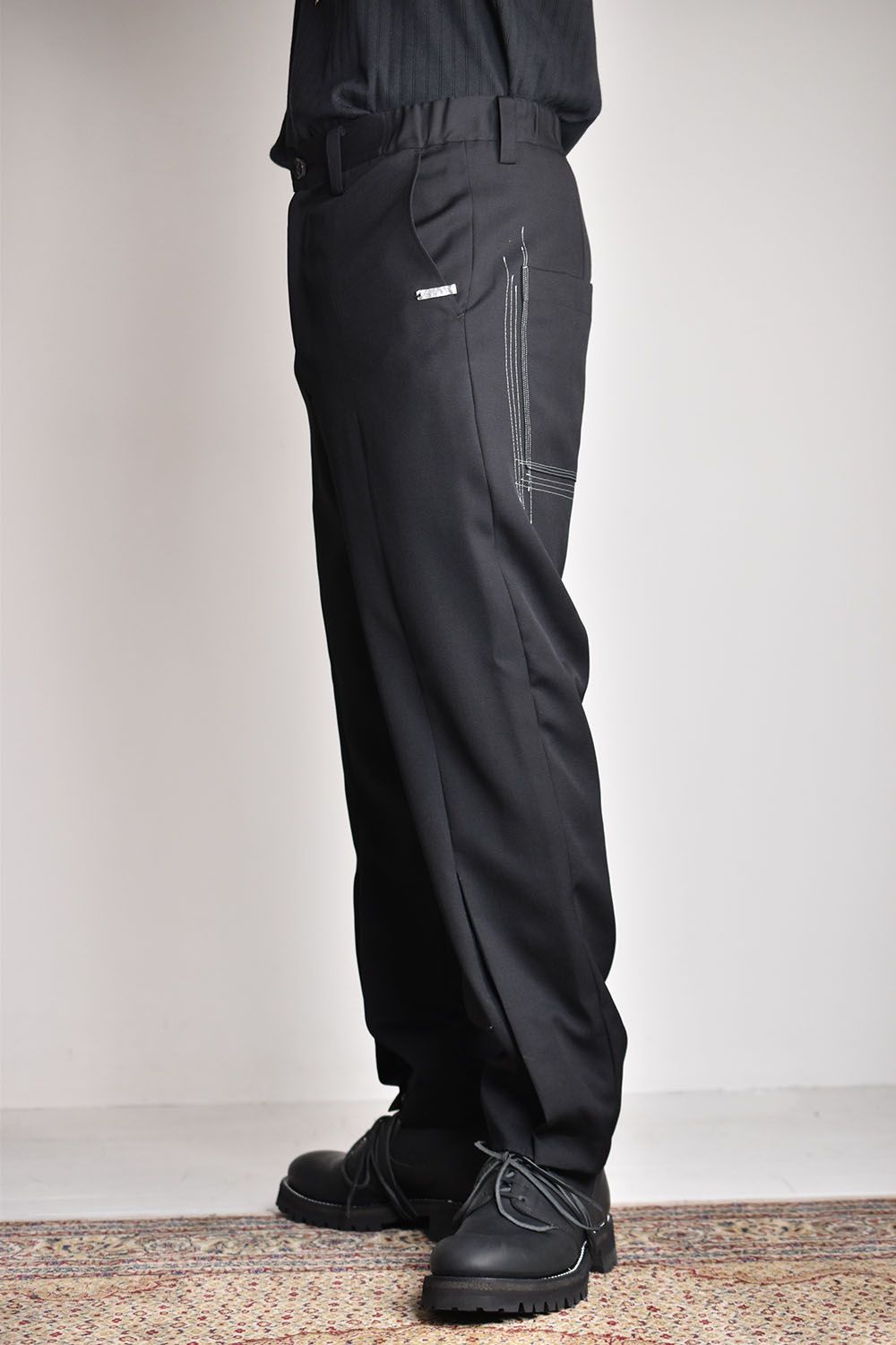 LC1 Trace Tapered Trousers"Black"/トレーステーパードトラウザーズ"ブラック"