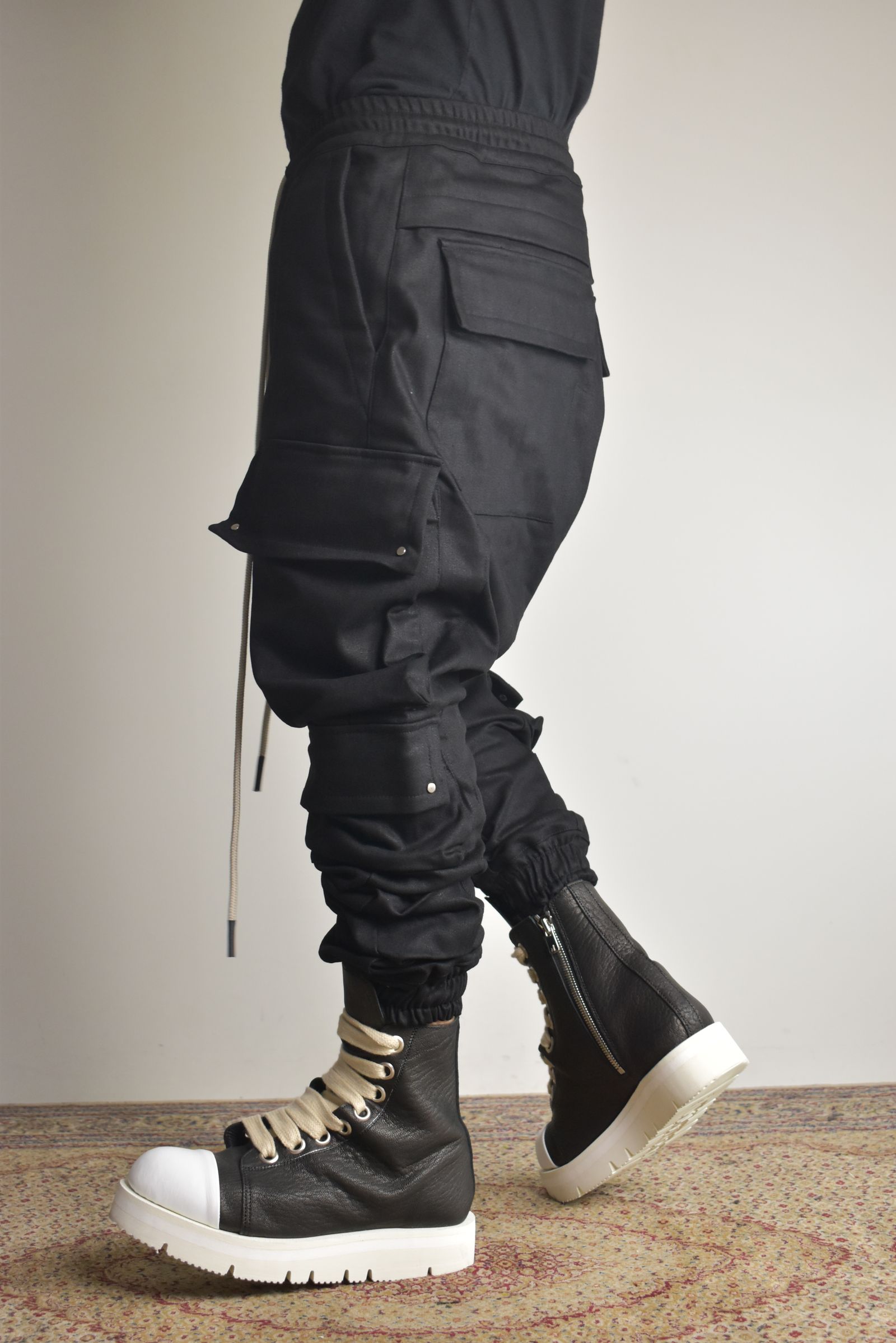 Bonding Sarouel Cargo Jogger Denim"Black" / ボンディングサルエルカーゴジョガーデニム"ブラック"