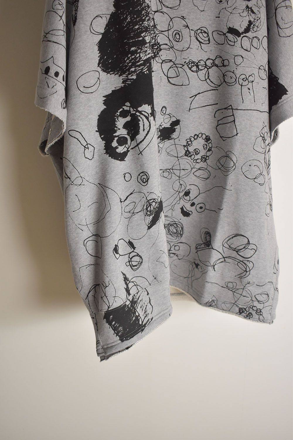 Sweat Oversize Print Pullover"Grey" / スウェットオーバープリントプルオーバー"グレー"