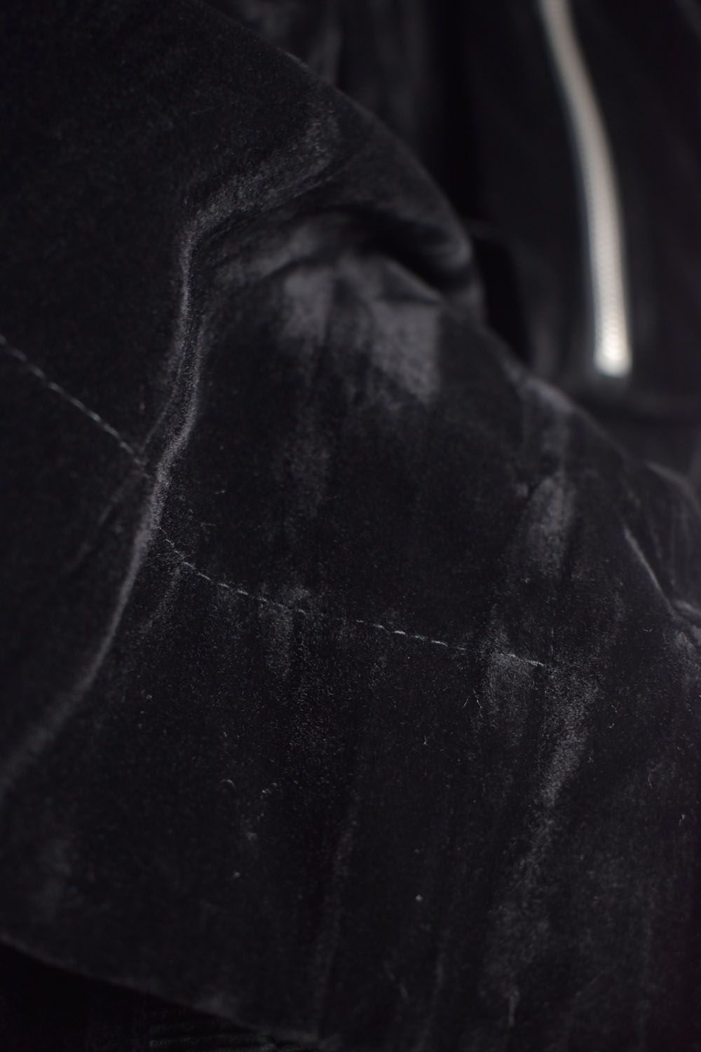 Washer Velour Hooded Long Jacket"Black" / ワッシャーベロアフーデッドロングジャケット"ブラック"