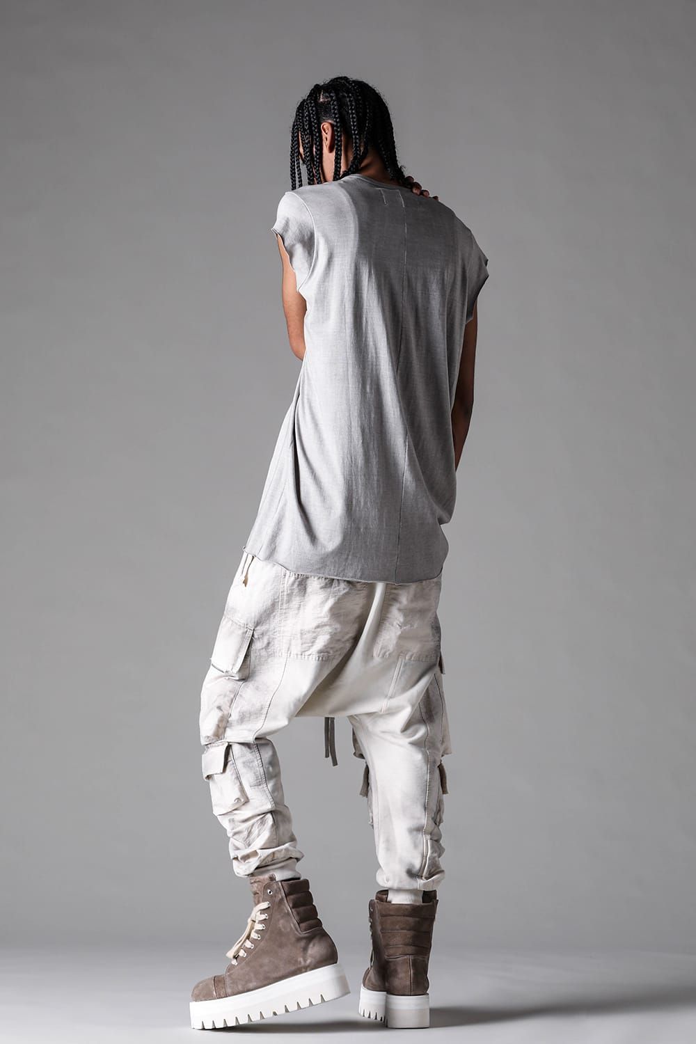 《2027SS先行予約》Sumi Dyed Lightweight French Terry Tank Top "L.Grey" / 墨染ミニ裏毛タンクトップ"ライトグレー"