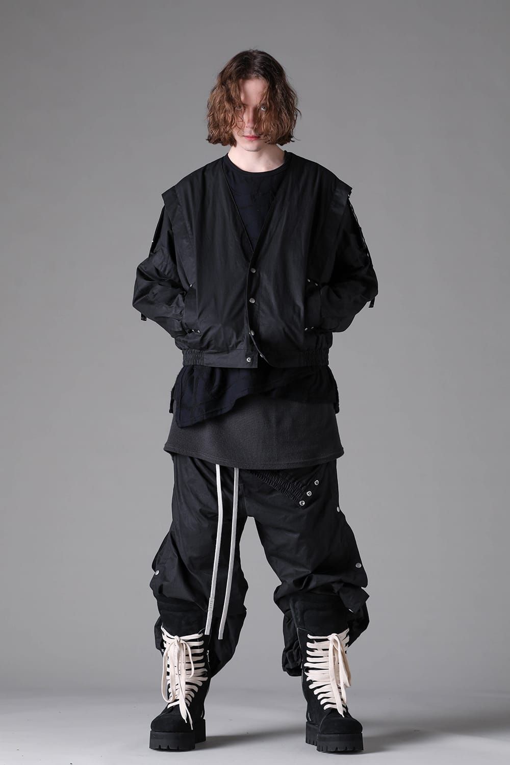 《2026AW先行予約》Collar Less Blouson"Black" / カラーレスブルゾン"ブラック"