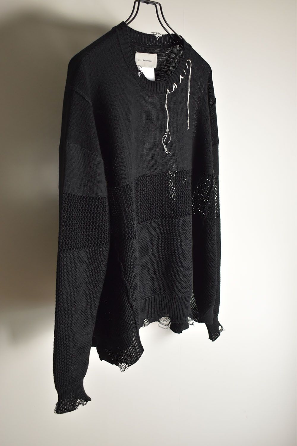 Crash Summer Knit"Black" / クラッシュサマーニット"ブラック"