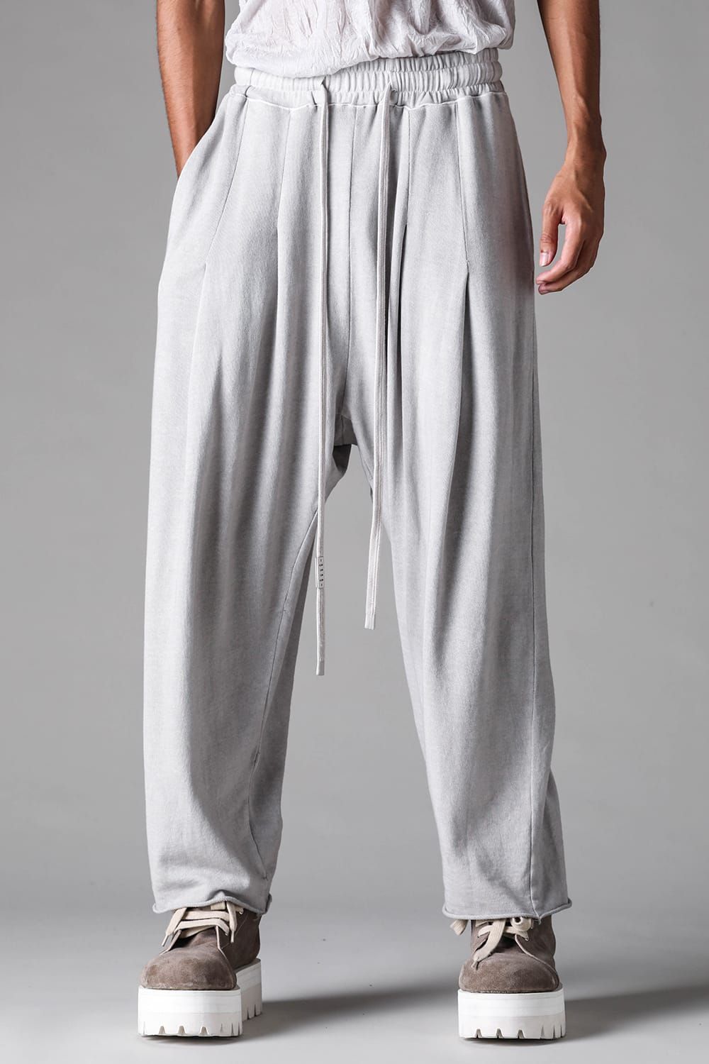 《2027SS先行予約》Sumi Dyed Tuck Wide Pants"L.Grey / D.Grey" / 墨染タックワイドパンツ"ライトグレー / ダークグレー"