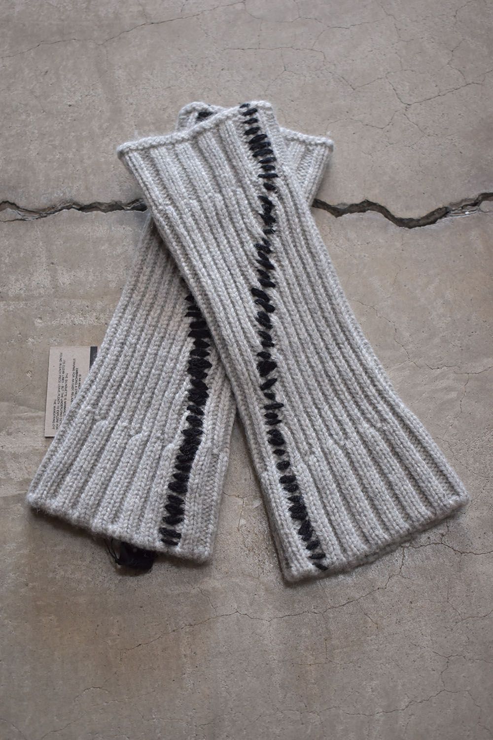 Over Lock Knit Arm Warmers "Oyster Grey" / オーバーロックニットアームウォーマー"オイスターグレー"