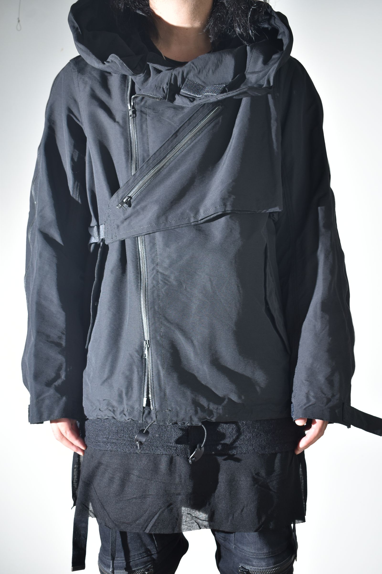 Multi Zip Short Mods Coat"Black" / マルチジップショートモッズコート"ブラック"