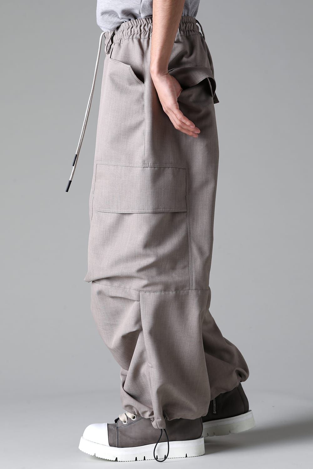 《2025AW先行予約》Cargo Wide Pants"Black / Grey" / カーゴワイドパンツ"ブラック/グレー"