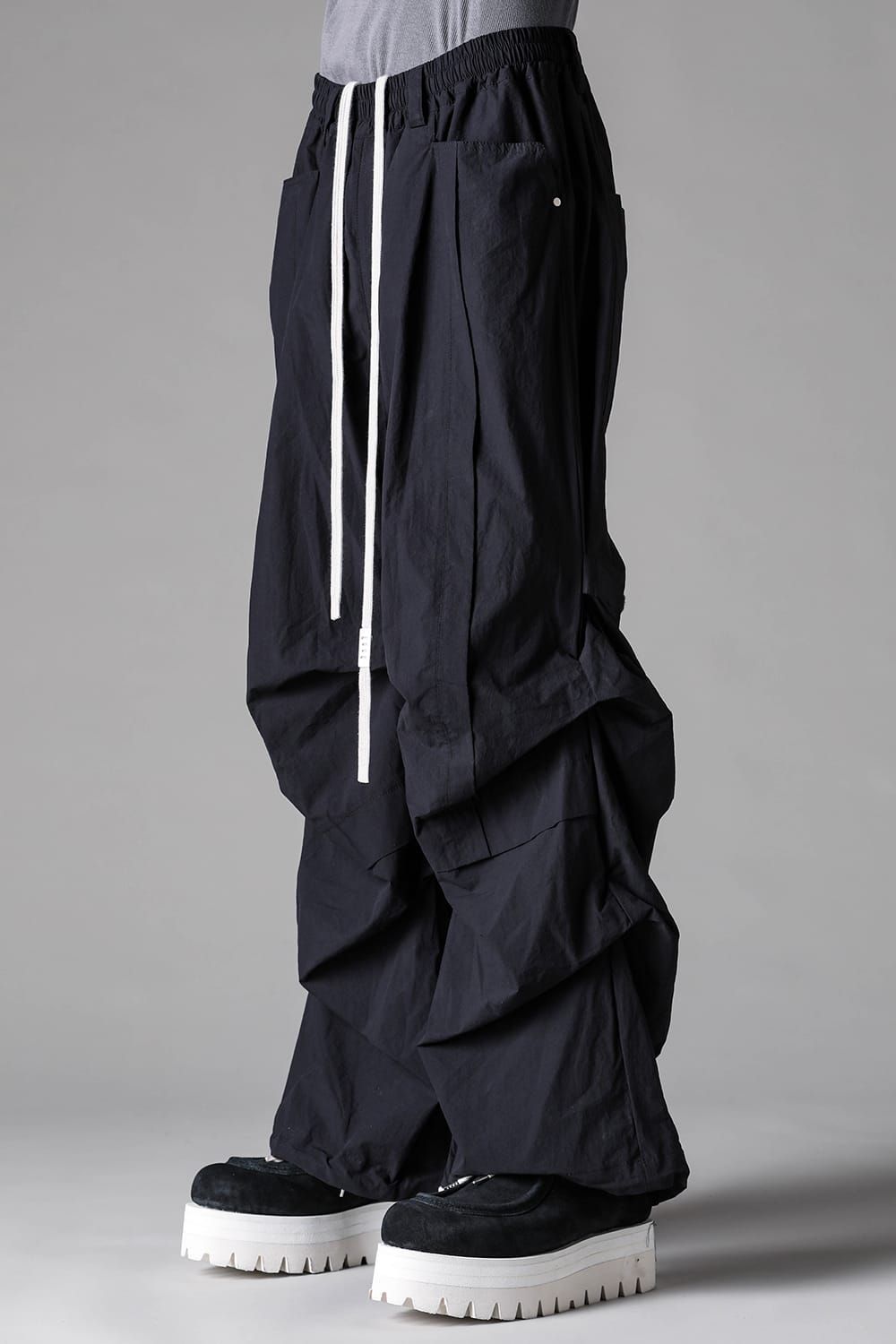 《2027SS先行予約》Tuck Wide Pants "Black / L.Grey" / タックワイドパンツ"ブラック/ライトグレー"