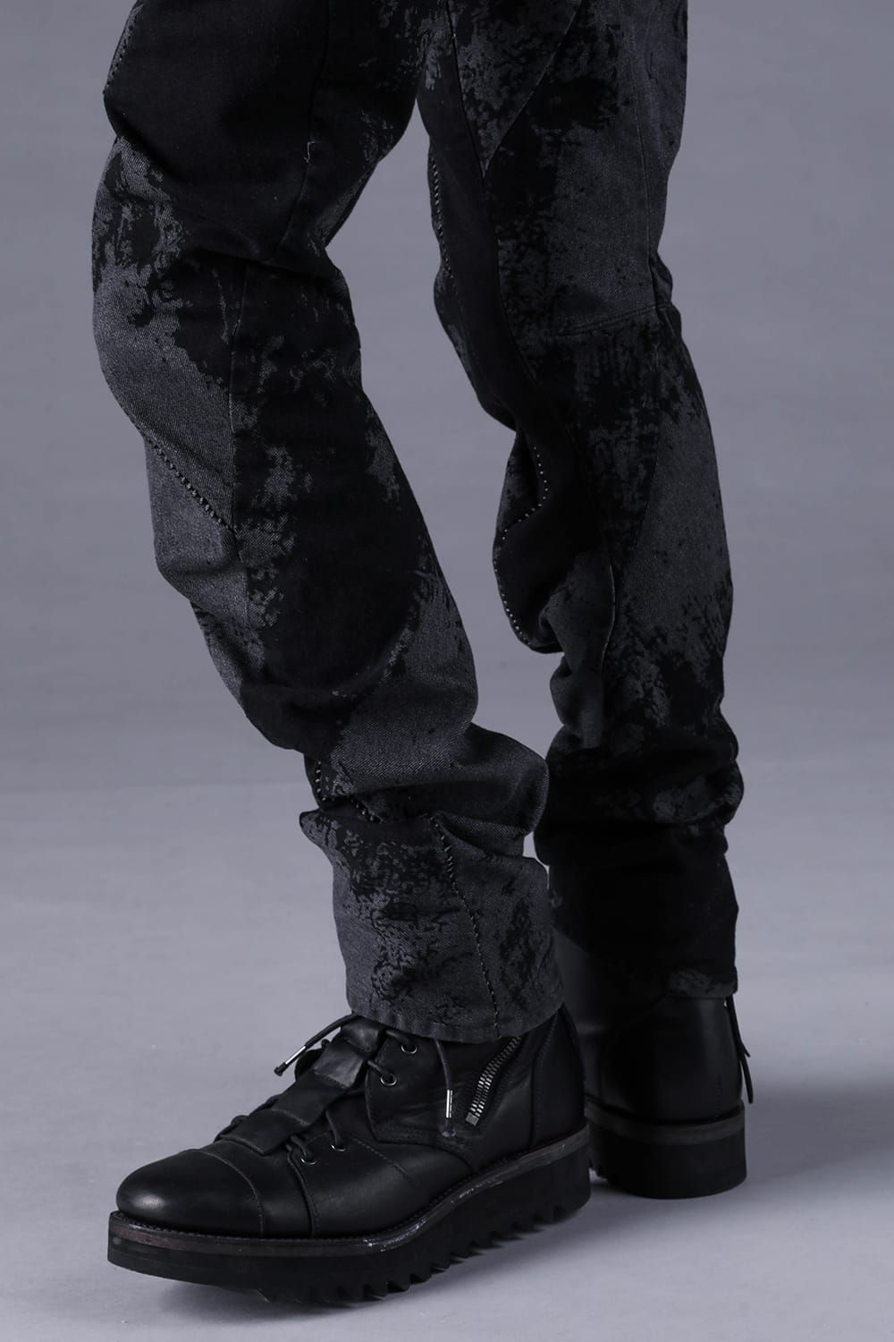 《2027SS先行予約分》Brushed-Coated Twist Curve Pants"Black" / ブラッシュコーティングツイストカーブパンツ"ブラック"