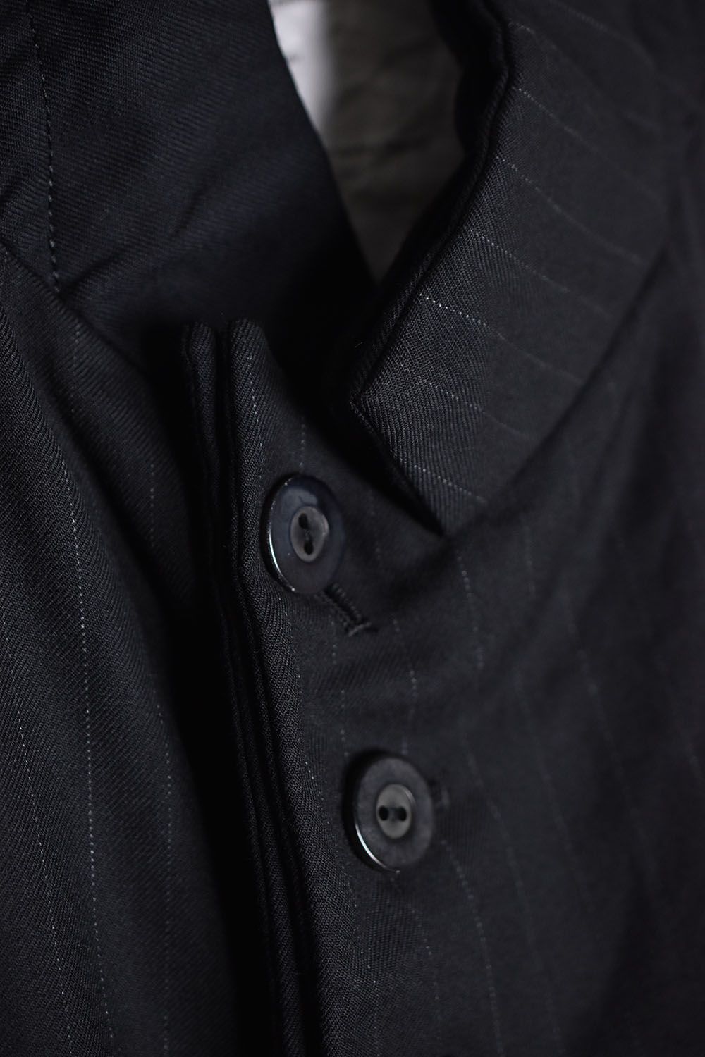 Patched  Jacket W Half Vest"Black"/パッチドジャケット ダブルハーフベスト"ブラック"