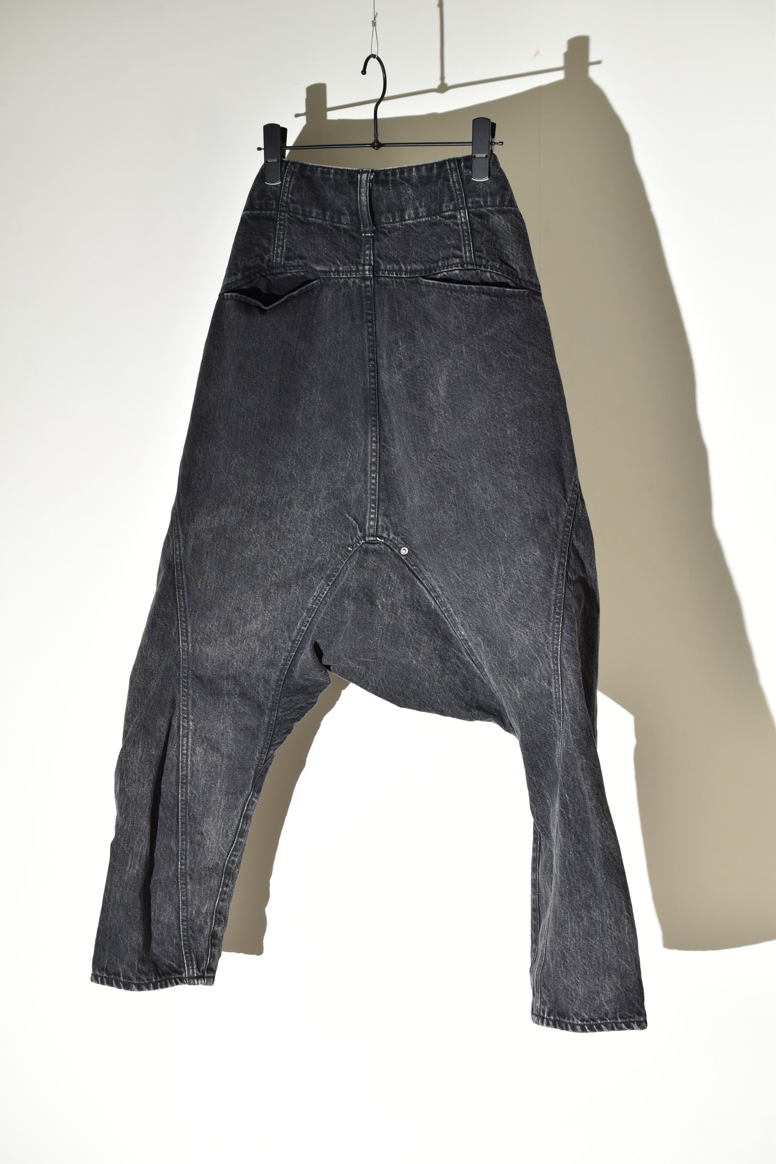 Sarrouel Denim Pants "Mist Bleach Black" / サルエルデニムパンツ "ミストブリーチブラック"