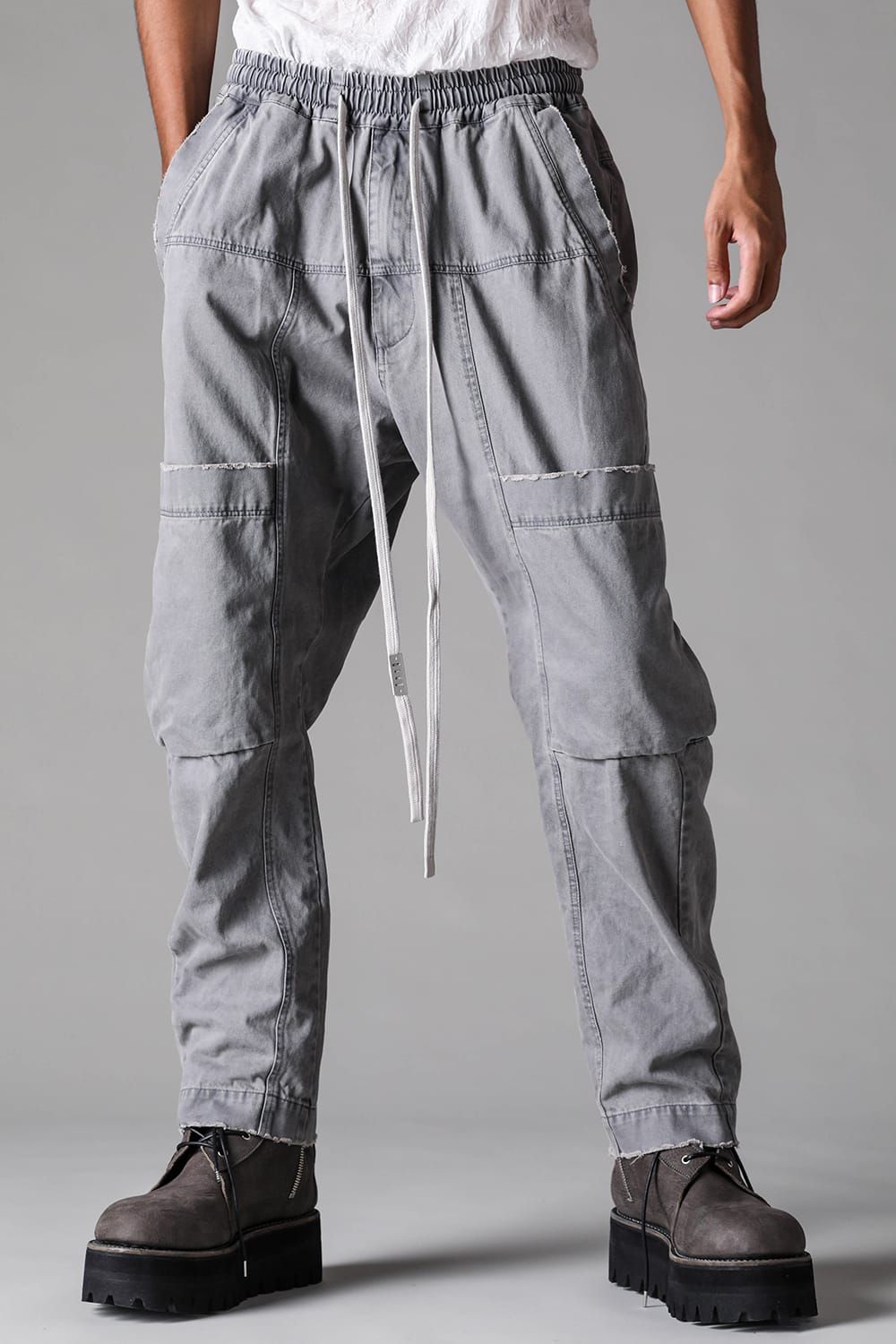 《2027SS先行予約》Cargo Long Tapered Pants "Vintage Black / Dust Grey / Dusty Olive" / カーゴロングテーパードパンツ "ヴィンテージブラック /ダストグレー /ダスティオリーブ"