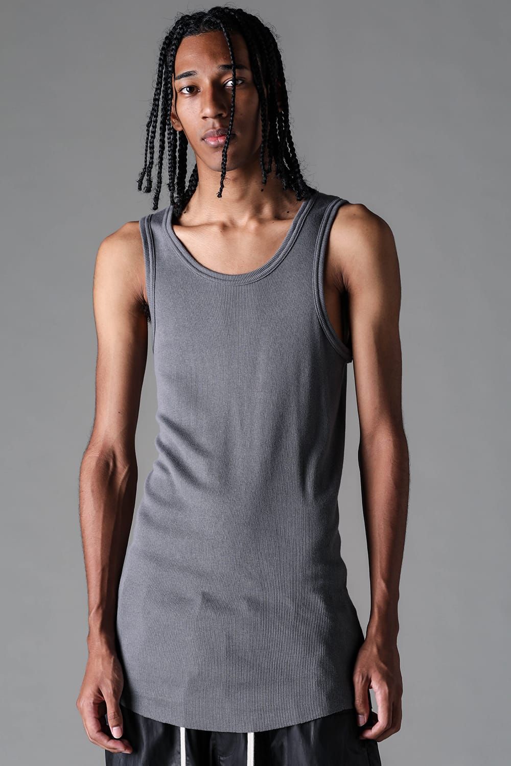 《2027SS先行予約》Regular Rib Tank Top"Grey" / レギュラーリブタンクトップ "グレー"