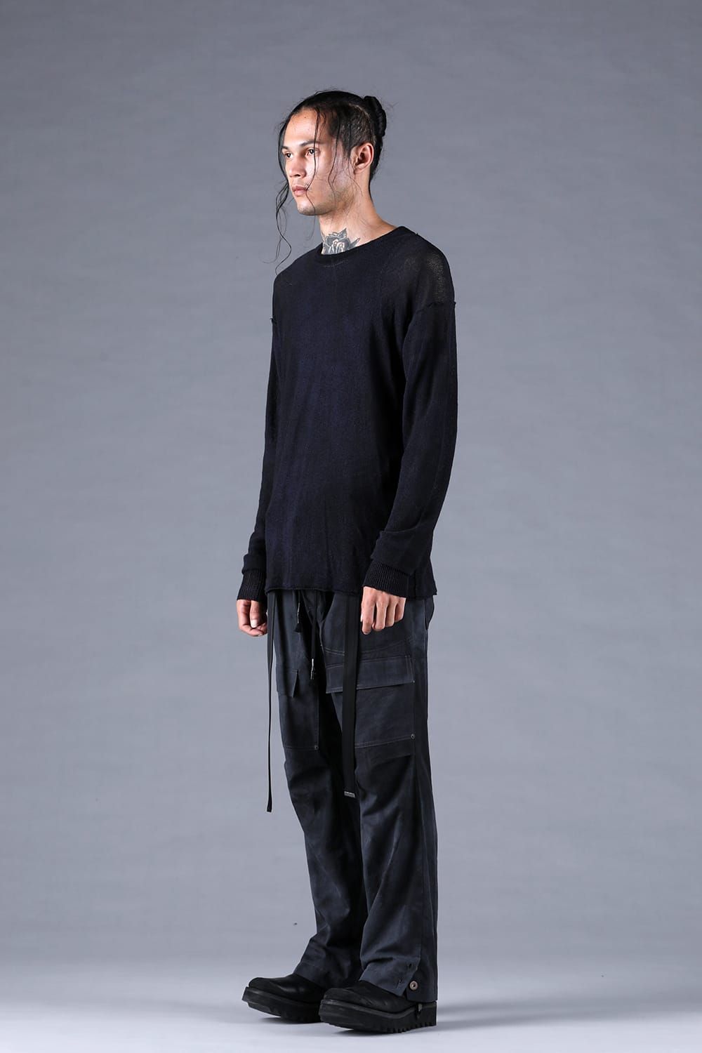 7G Paper Yarn Knit Pullover"Navy" / 7Gペーパーヤーンニットプルオーバー"ネイビー"