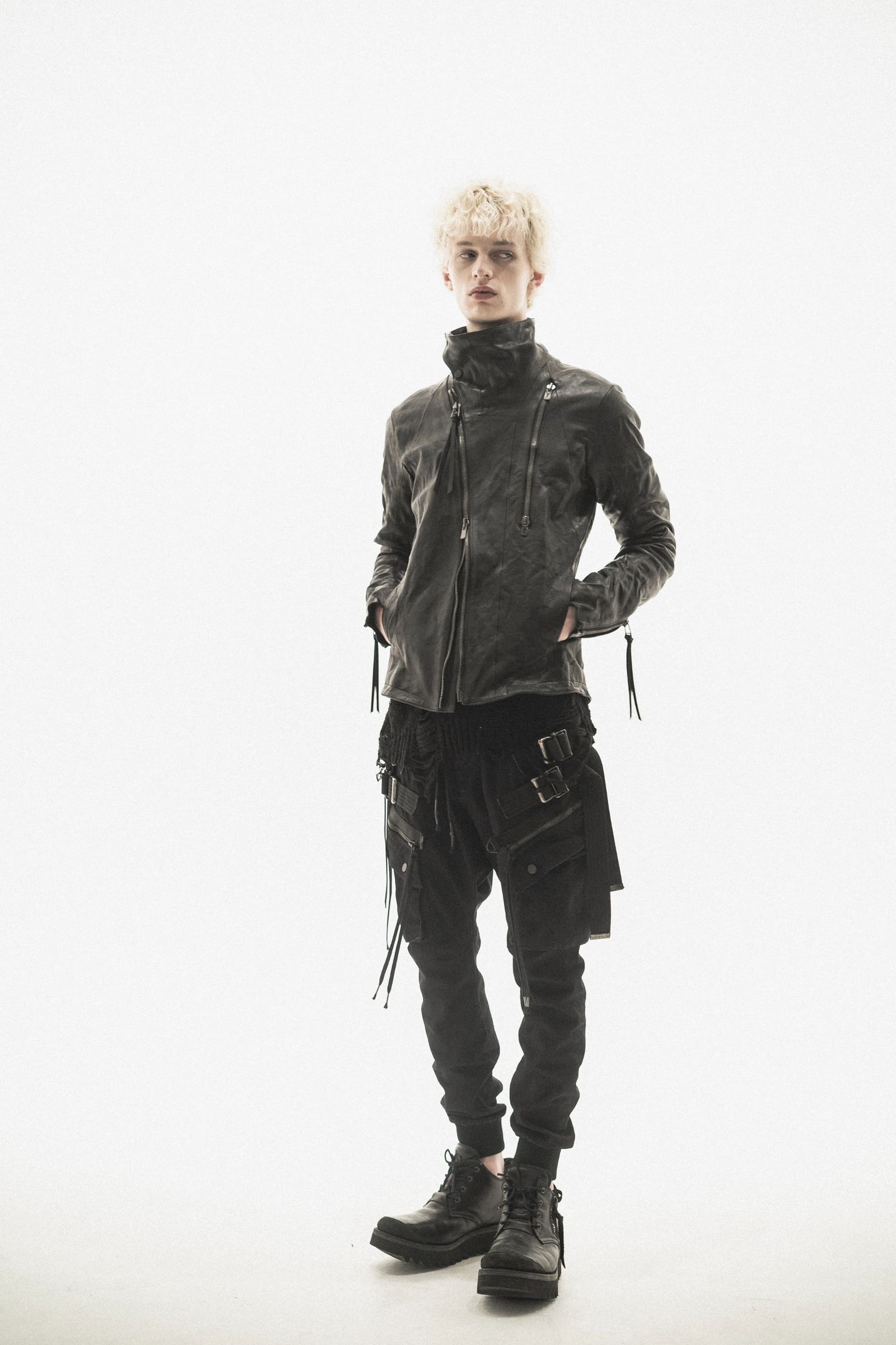 《2027SS先行予約分》Horse Leather High-Neck Jacket"Black" / ホースレザーハイネックジャケット"ブラック"