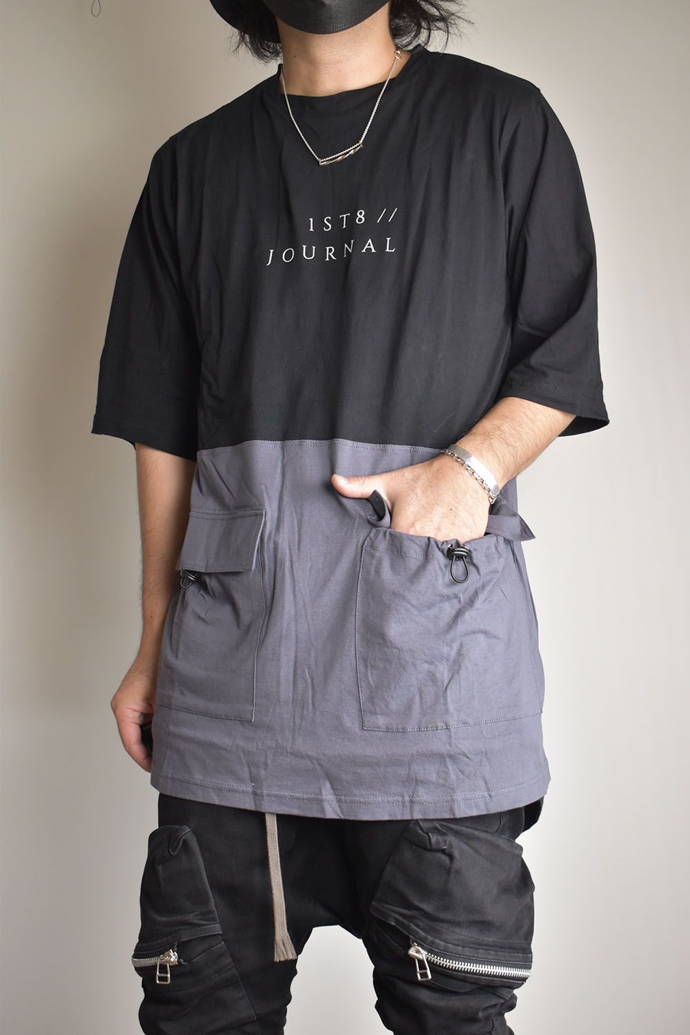 Switching Pocket Tee"Black" / スウィッチングポケットTee"ブラック"